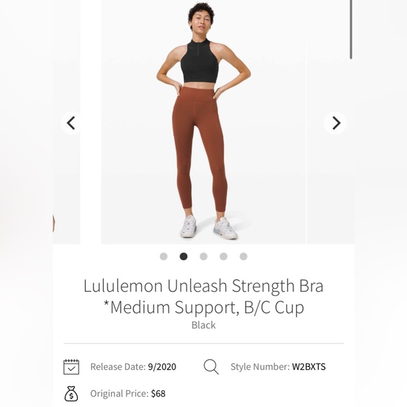 EUC Lululemon unleash strength bra medium strength b/c size 8 black - Picture 1 of 3